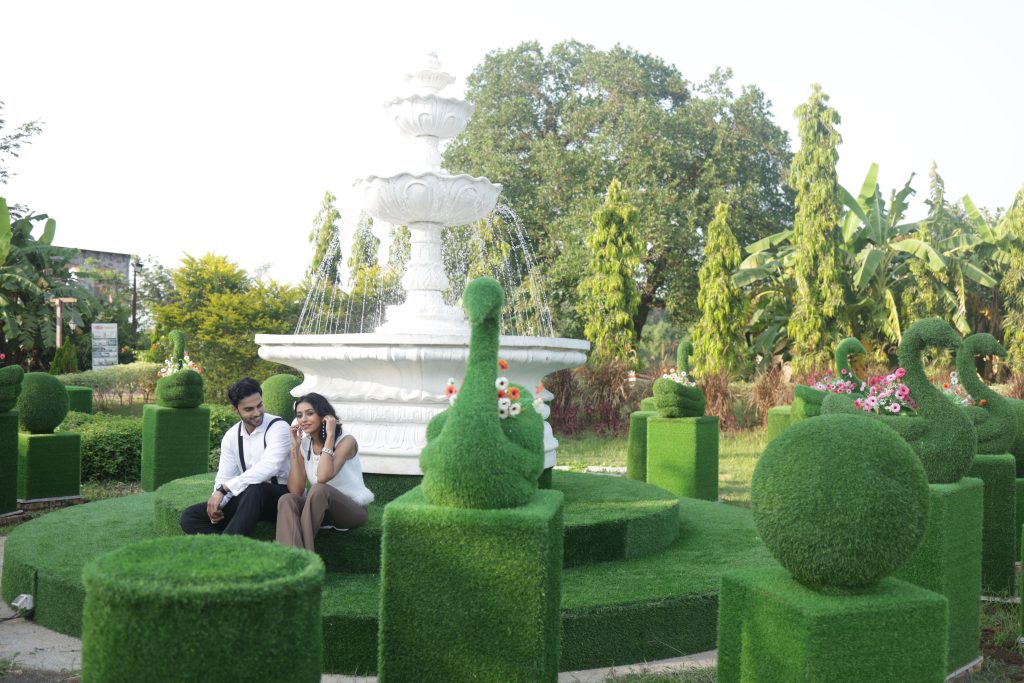 Amidst greens and grace, we found forever