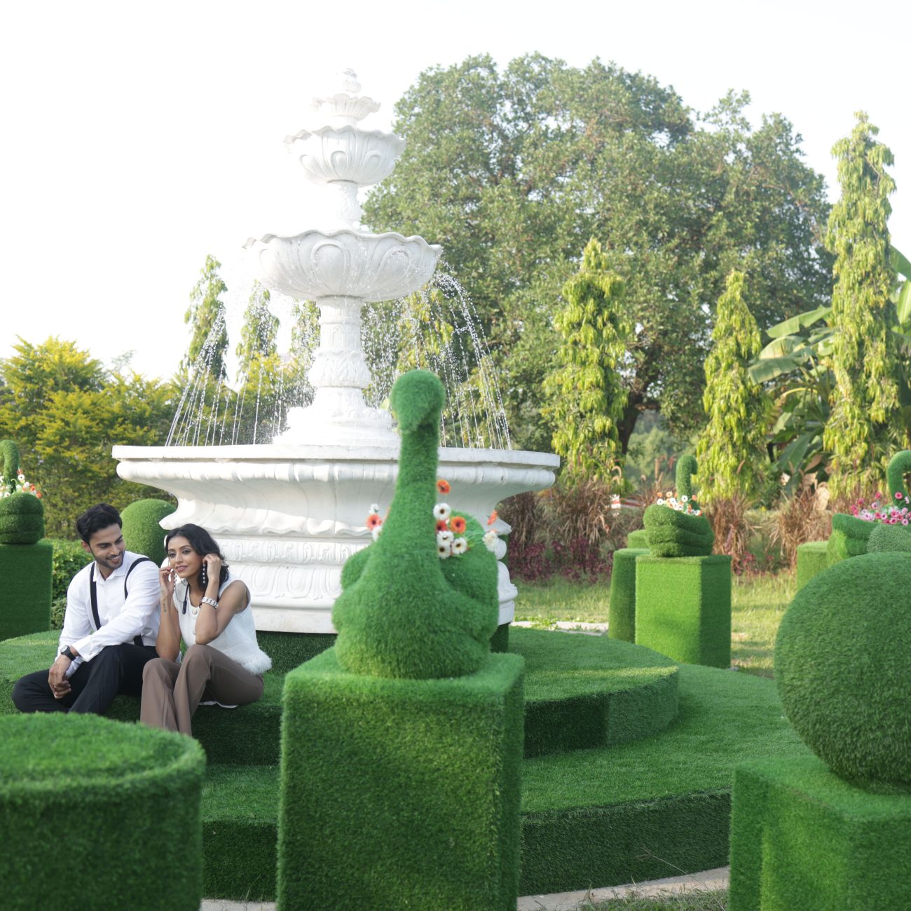 Amidst greens and grace, we found forever