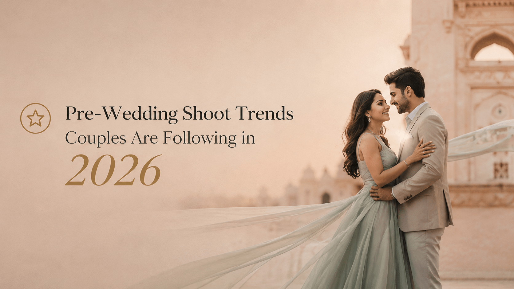 Pre-wedding shoot trends 2026 banner